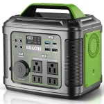 Ifanze 300W Portable Power Station, 296wh 80000mah Outdoor Solar Generator Quick Charge 110V AC Outlets DC Ports for Home Backup, Outdoor RV Camping, Emergency Lithium Battery, Power Outages, Black