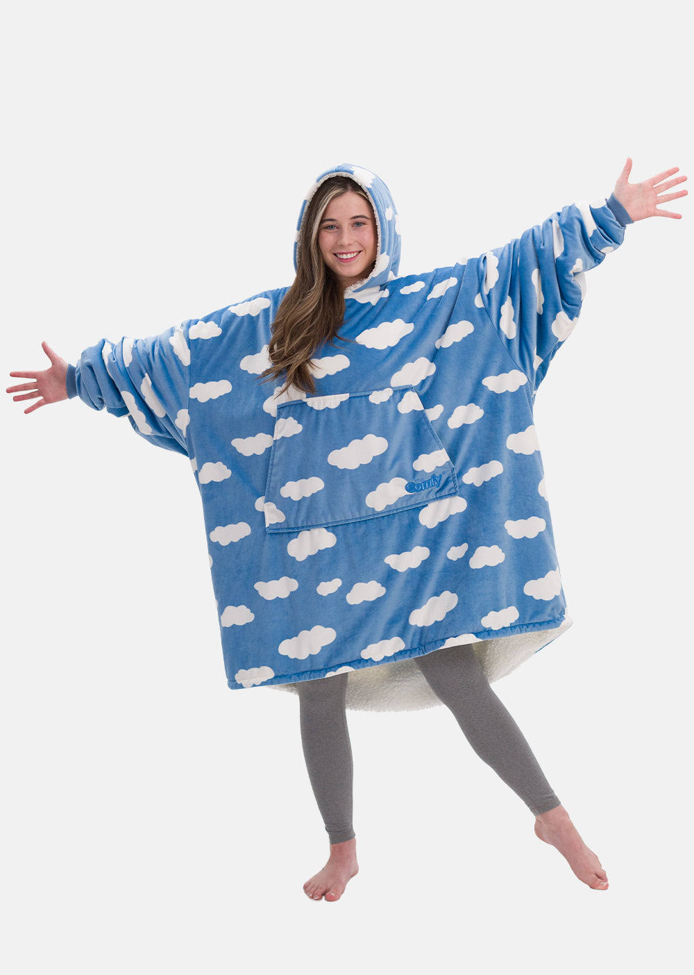 8a67f1e89774ccc609adc7f39fee29076624dfe8bc8e9ef702a160bfea60ce58.jpg The Comfy Original | Oversized Microfiber & Sherpa Wearable Blanket, Seen on Shark Tank, One Size Fits All - Image 1