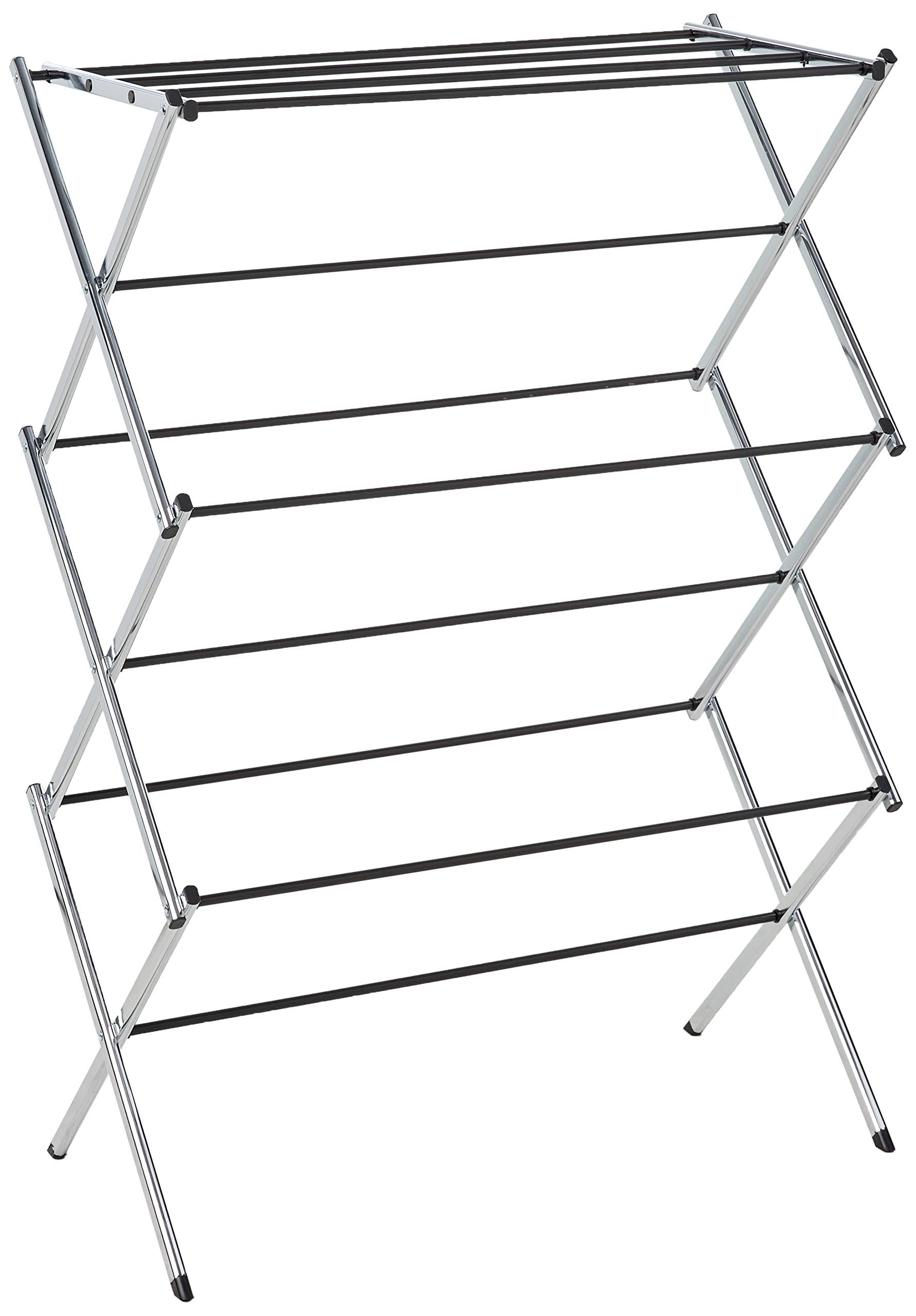 Basics Foldable Clothes Drying Laundry Rack - Chrome