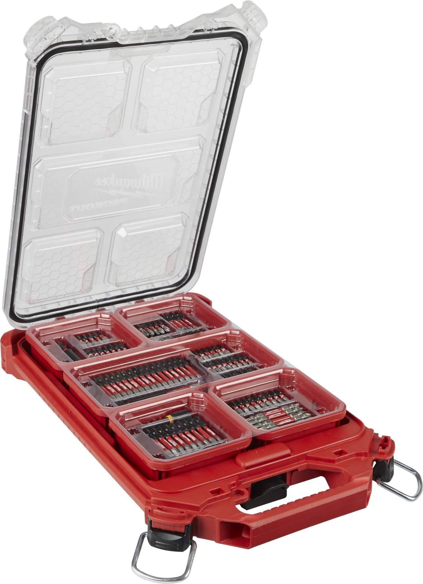 8aabf4ee861e05baea0831f809cc0b304b1c2caebaf71ce3ed4bbfd7e130d294.jpg Milwaukee Shockwave PACKOUT Impact Driver Bit Set 100-Piece 48-32-4082 - Image 1