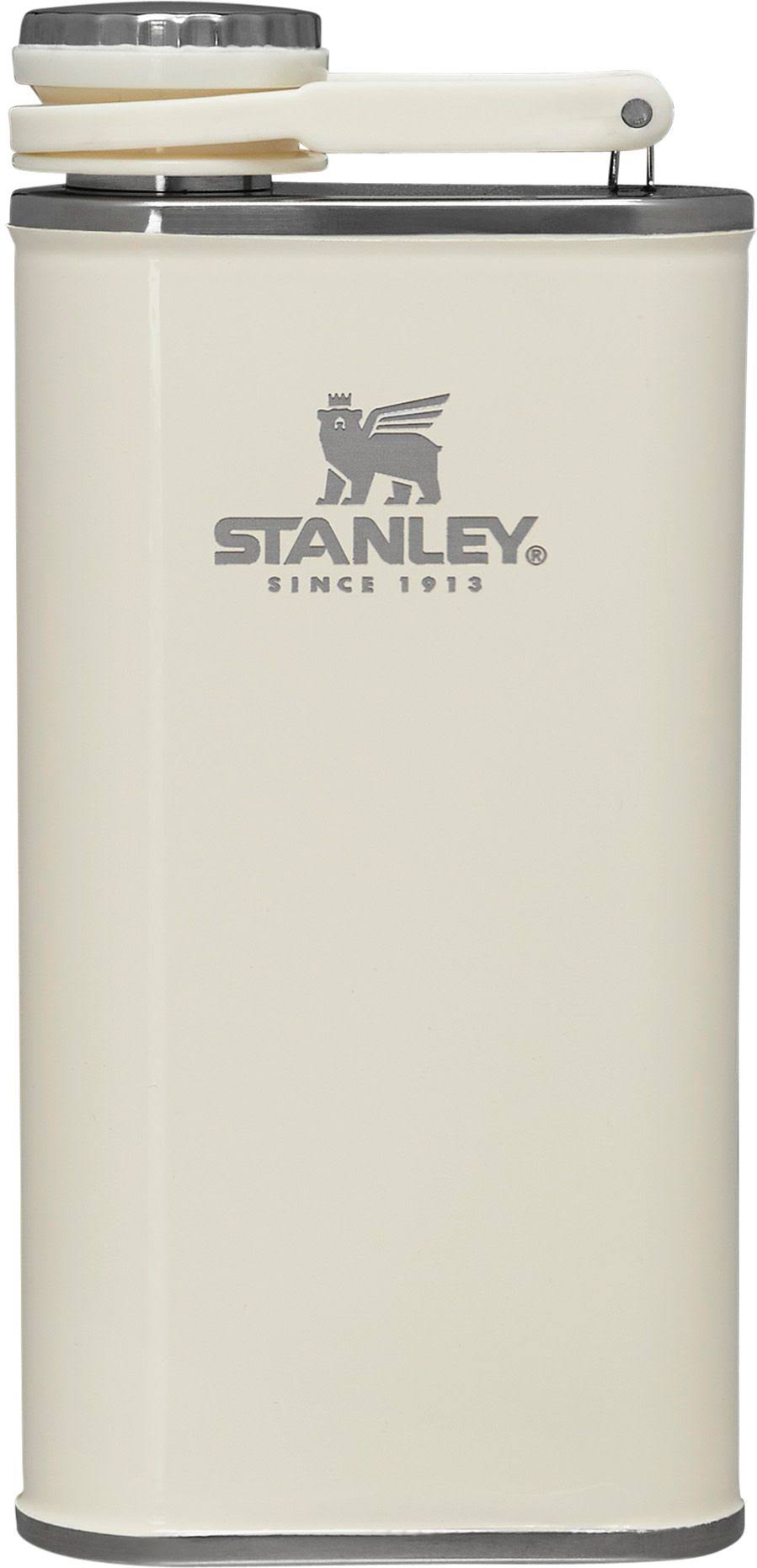 8ab76b055f65f505a071ef565b29b18bdc81c1ec5e2ecc1ebec629210a52ccaf.jpg Stanley Classic Easy Fill Wide Mouth Flask 8oz Cream Gloss - Image 1