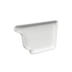 Amerimax Home Products 6 in. White Aluminum K-Style Right End Cap (Right End Cap)