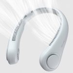 JISULIFE Portable Neck Fan Wearable Personal Fan 4000 mAh Battery Powered Bladeless Fan with 3 Speeds
