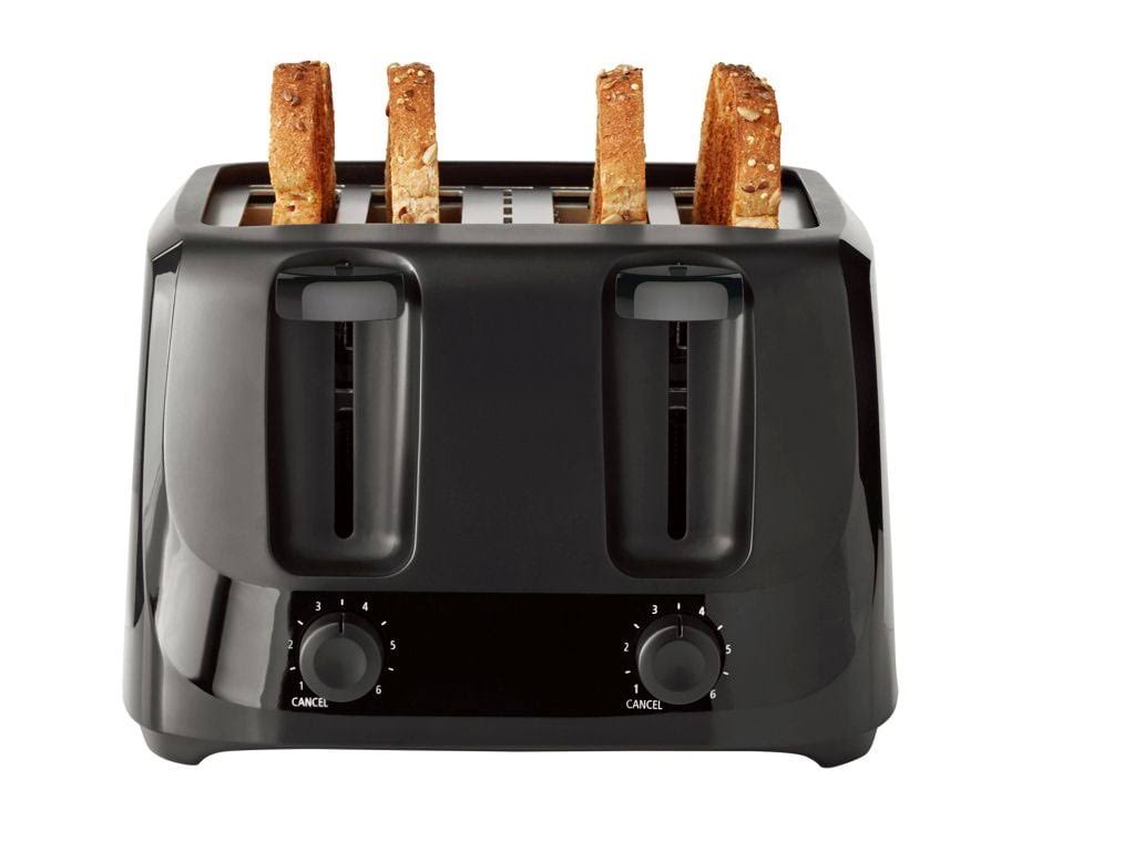 8af6bd35ed985e5e3909eee3de89992abd924ab341ae968f5f50c493ad9f28b5.jpg Mainstays 4-Slice Toaster with 6 Shade Settings & Removable Crumb Tray - Black - 1 Each - Image 1