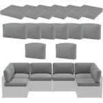 AECOJOY Outdoor Cushions for Patio Furniture 14PCS Outdoor Cushion Covers Replacement Washable with Zipper