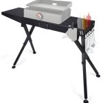boldworks Table Top Griddle Stand for Blackstone 22 inch , 17 inch Blackstone with Shelf Spice Rack Tissue Holder Hooks for Outdoor Cooking Grill