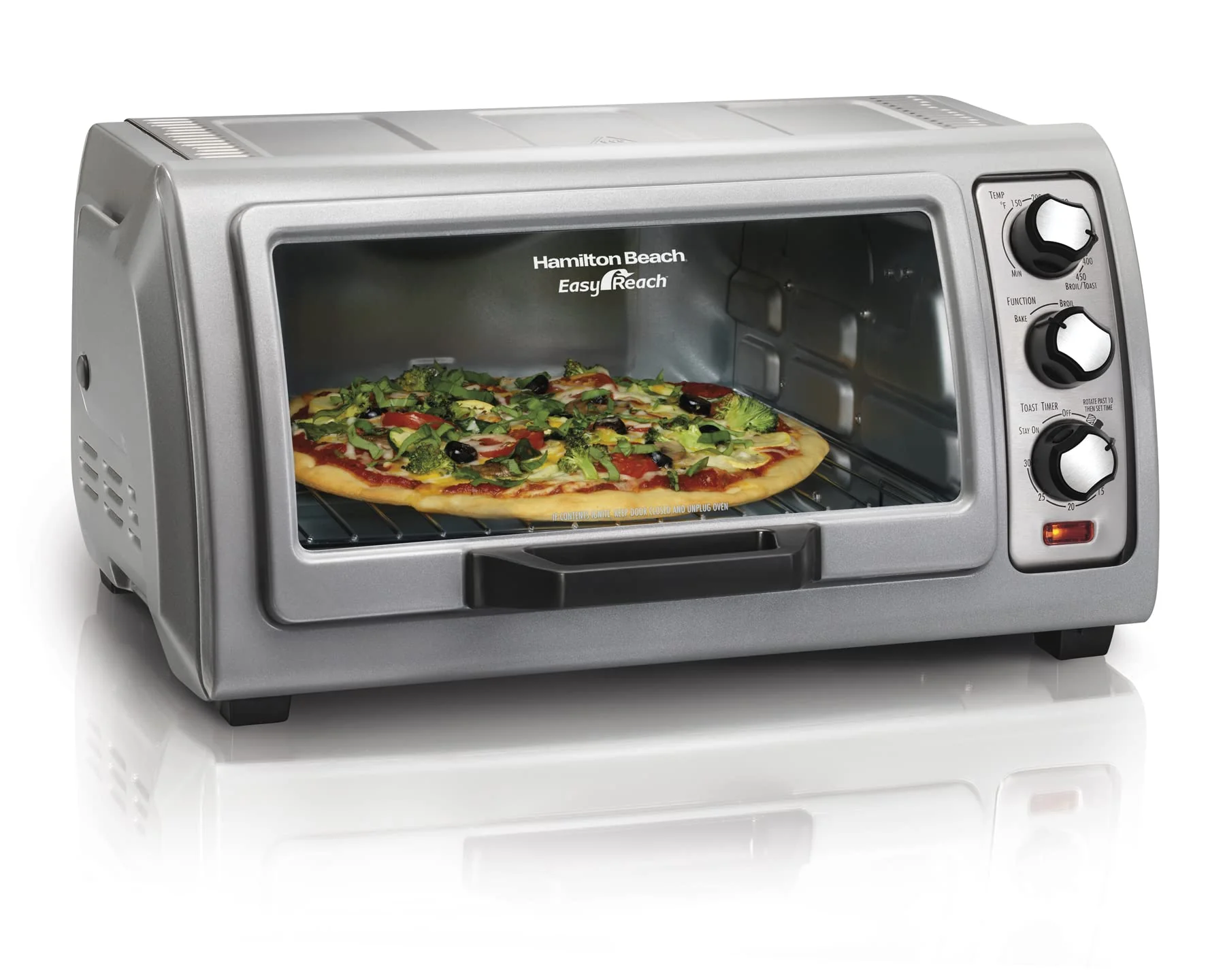 8b3558eba1bbf575f783c1627112c56dc960b3ed09f38e7af340cd97893a61d3.webp Hamilton Beach 6 Slice Countertop Toaster Oven - Image 1