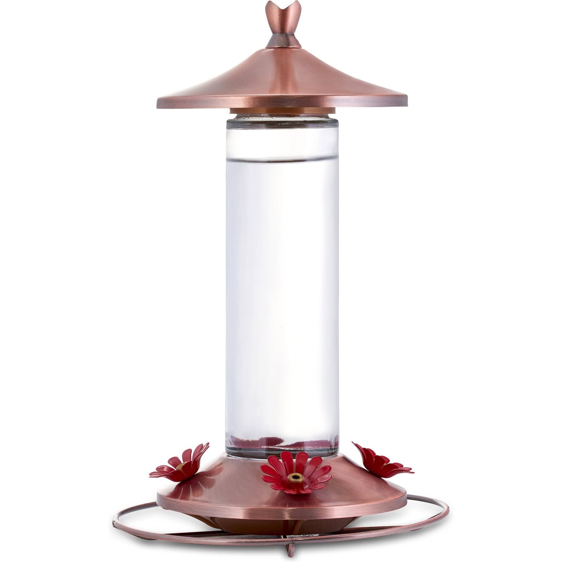 8b4a3dc5e134daa8d55c25c35c7511d647708ec36a6323365d4a2bef158dcf3b.jpg Perky-Pet Copper Glass Hummingbird Feeder - Image 1