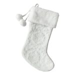 20" White Faux Fur Christmas Stocking by Ashland | Michaels