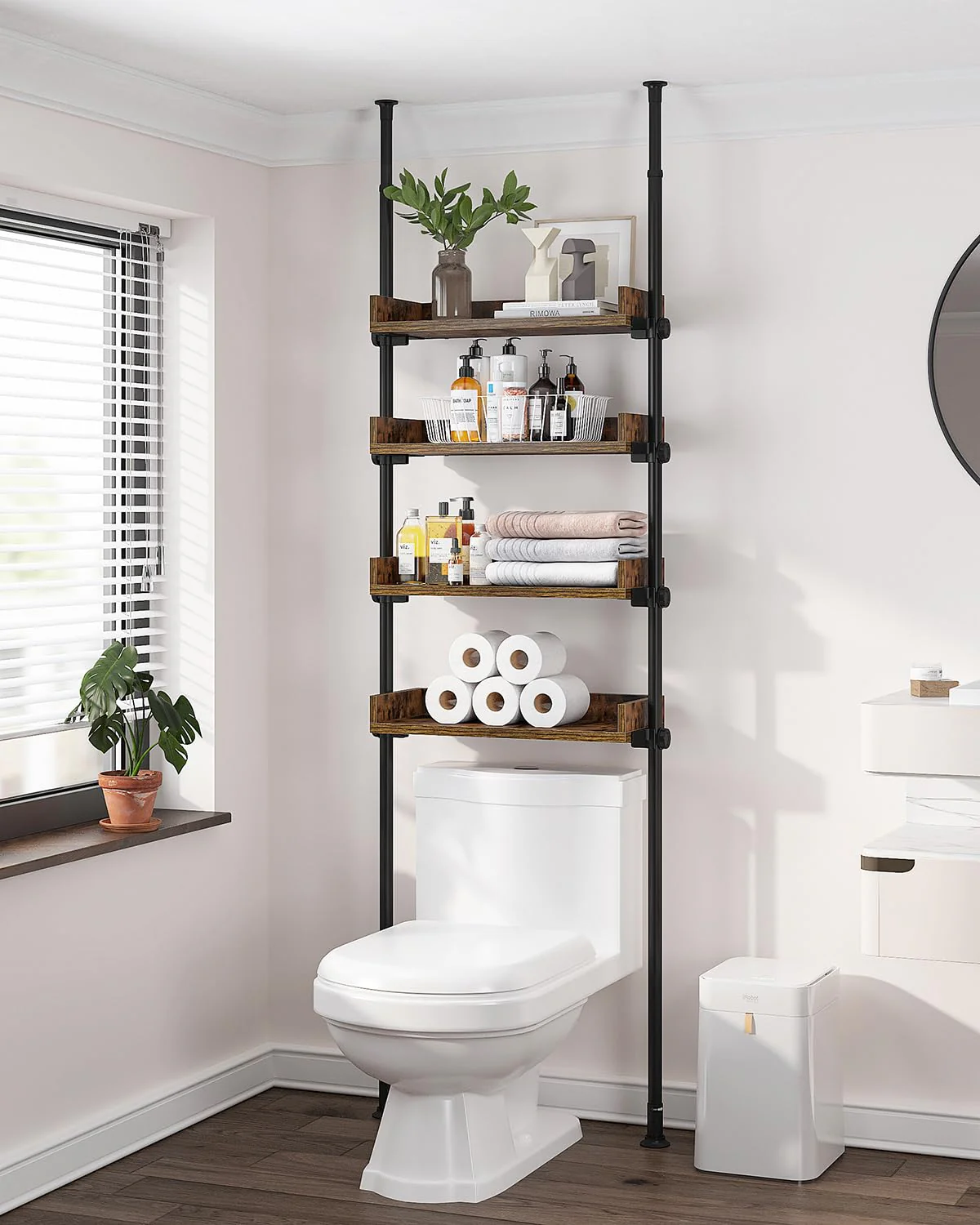8b58a1dd36b147f7178ad5e0c5c65a01903237029e3abb3d4eabf15203683995.webp ALLZONE Bathroom Organizer. Over The Toilet Storage - Image 1