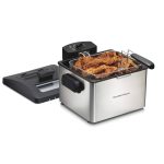 Hamilton Beach 35042 Professional Grade Electric Deep Fryer, XL Frying Basket, Lid with View Window, 1800 Watts, 21 Cups / 5 Liters Oil Capacity,