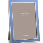 Addison Ross Periwinkle Blue Enamel Picture Frame 4 x 6 inch Silver-Plated FR1056