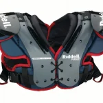 Riddell Pursuit Youth Football Shoulder Pad, Blue/Red, X - Large