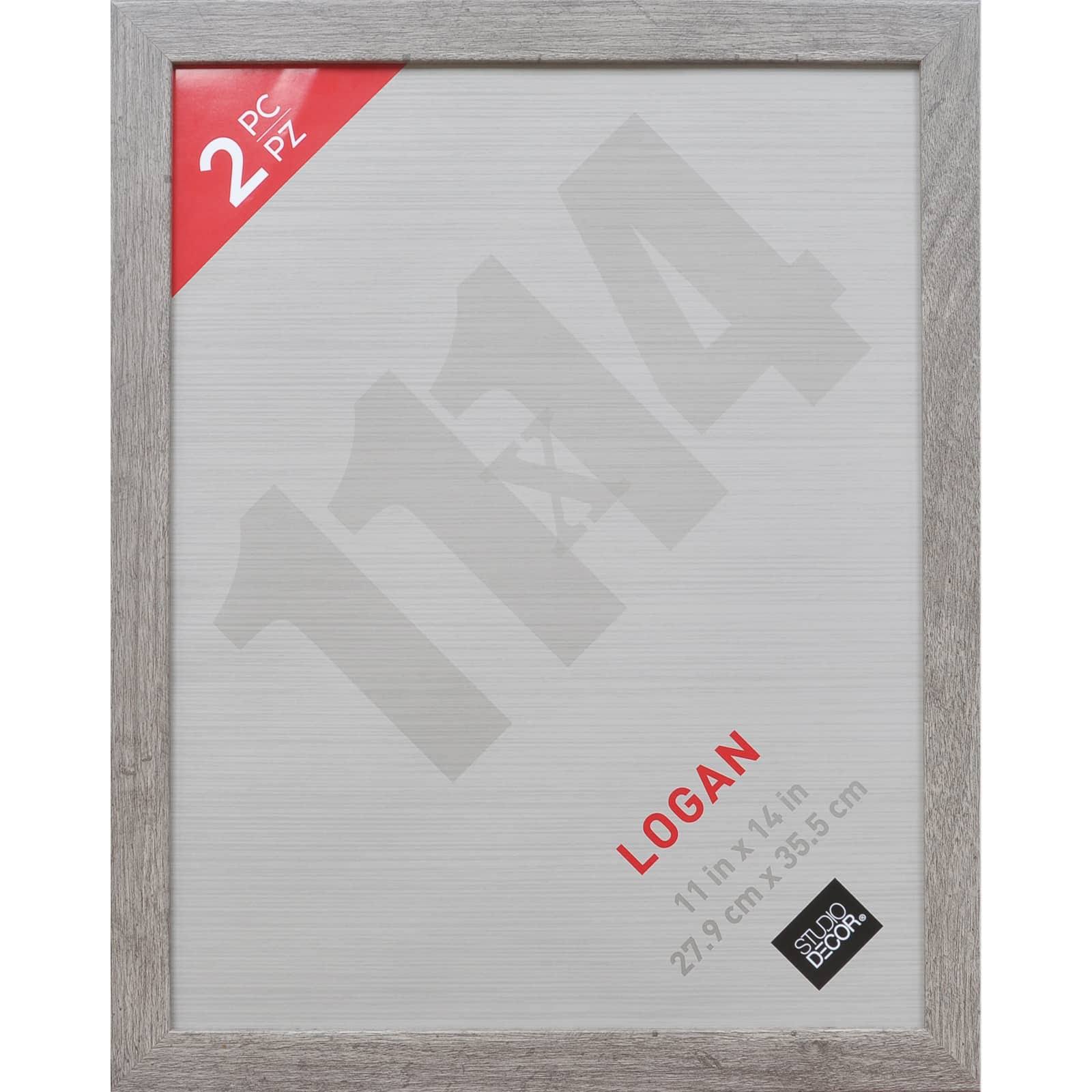 8be0ed9f901d4b1821b6da6c29b5cce2ee381813917d46851b7474542d68d684.jpg 2-Pack Wall Frames, Logan by Studio D��cor 11" x 14" in Gray - Image 1