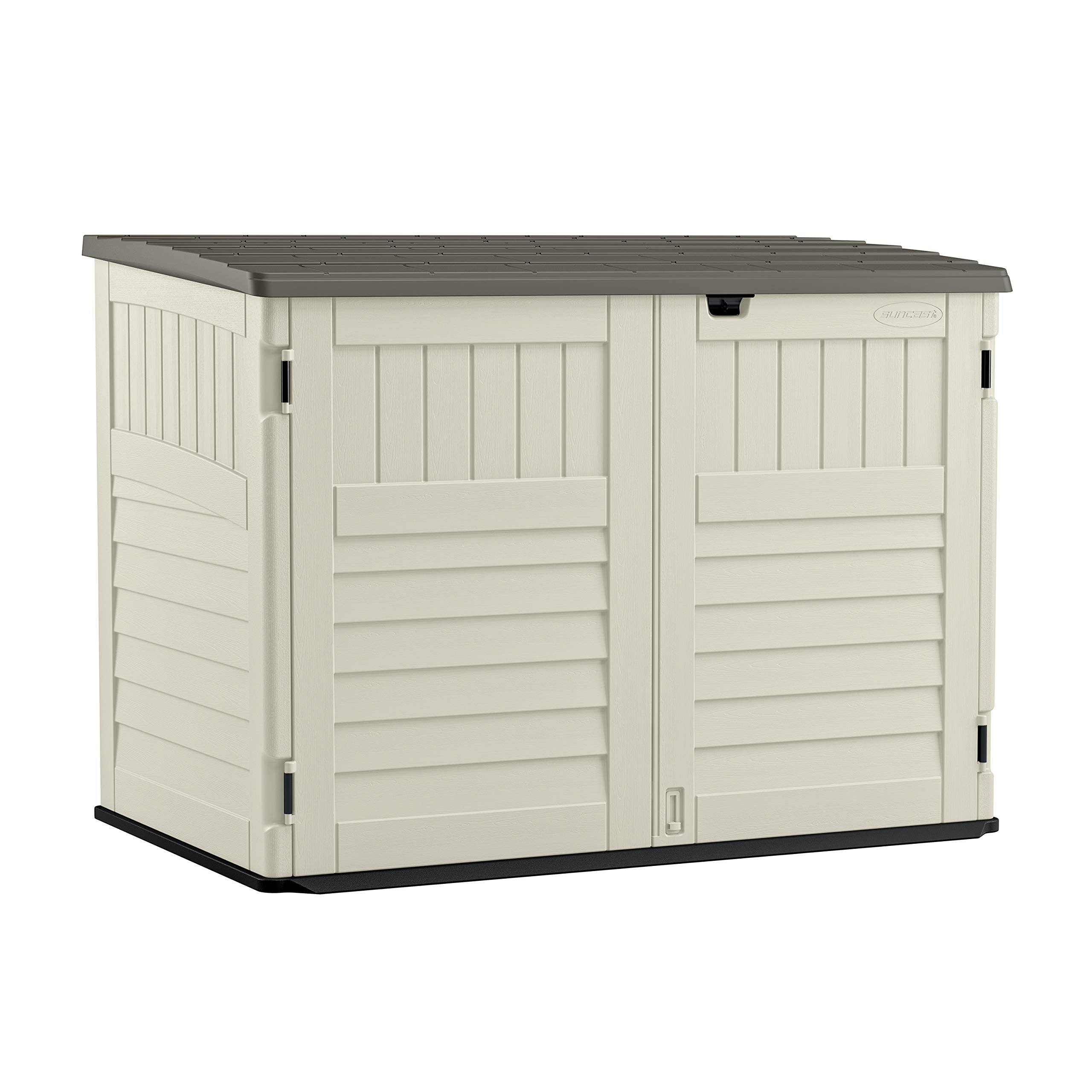 8bf41ec6db88758734df1e47c5f027cecda021fe8a6b608cb2337603a95c5afa.jpg Suncast Stow-Away 70 Cu. ft. Horizontal Storage Shed - Image 1