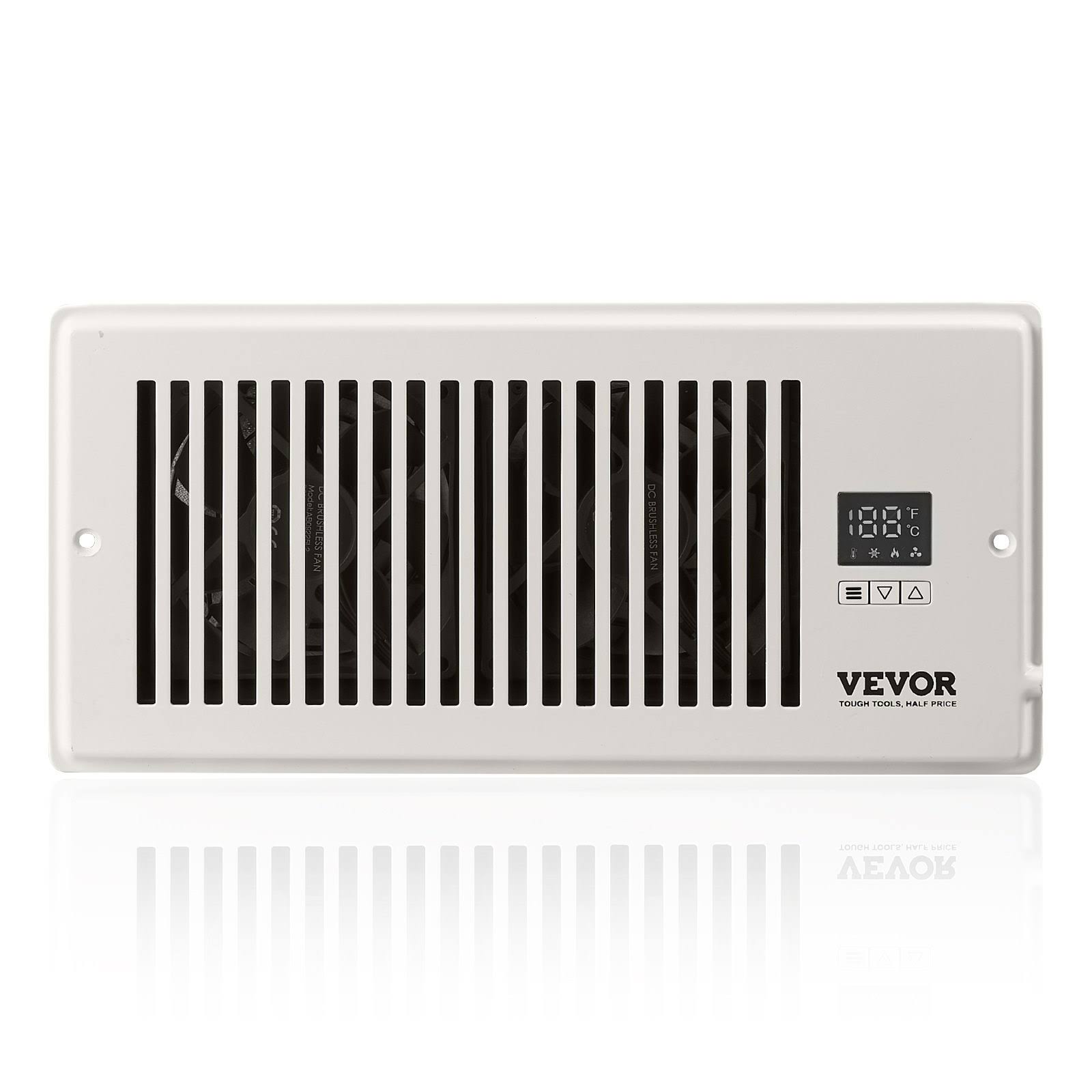 8c11f368c746b25754b09400aaacf248da1bb2ec8b0d7c53033137c8896d8745.jpg VEVOR Register Booster Fan Quiet Vent Booster Fan Fits 4�� x 10�� Register Holes with Remote Control and Thermostat Control Adjustable Speed for - Image 1