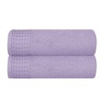 GLAMBURG 100% Cotton 2 Pack Oversized Bath Towel Set 28x55 Inches, Ultra Soft Highly Absorbant Compact Quickdry & Lightweight Large Bath Towels, Ideal