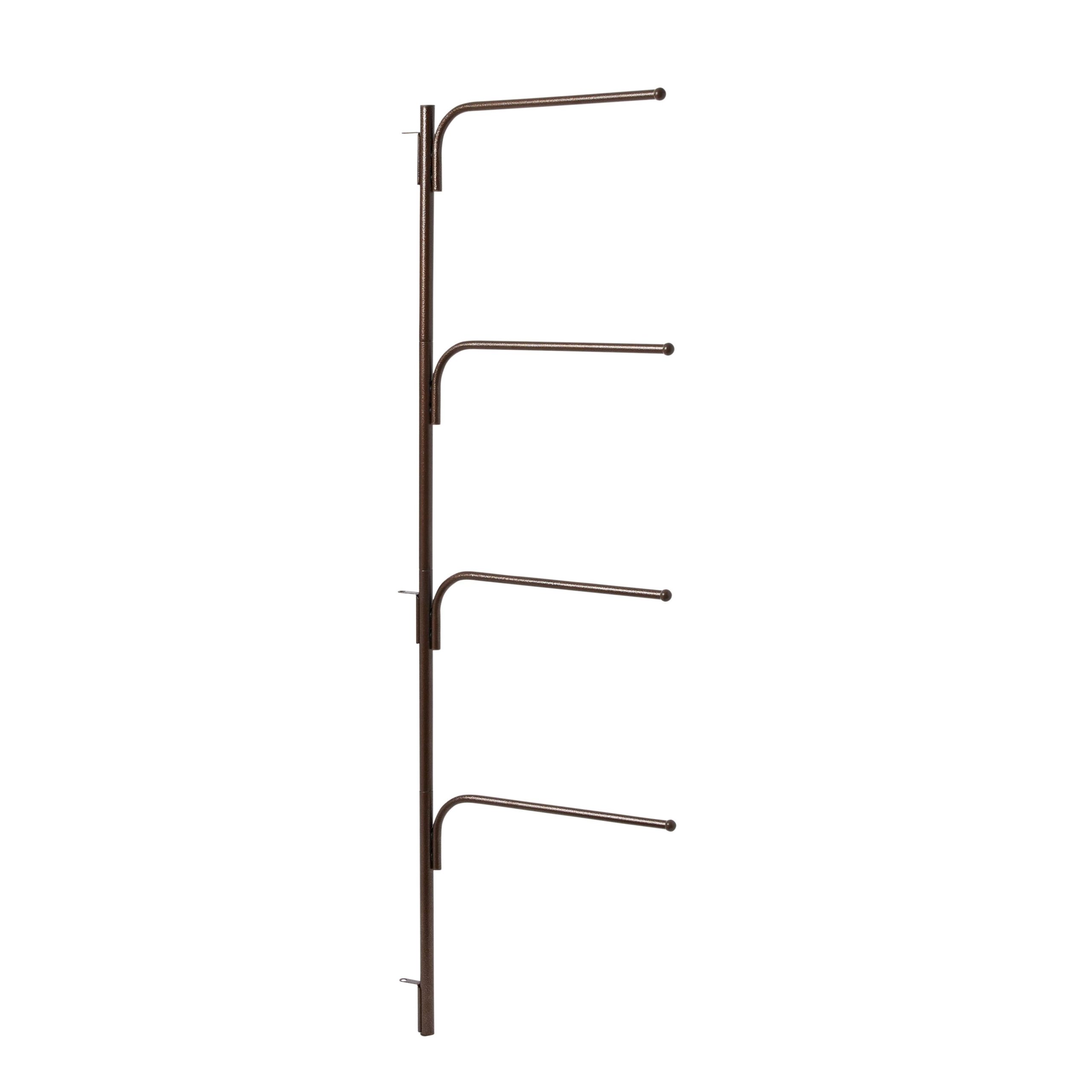 8c4c46cc5f15554aabb6e07cba4706a968152fb9c4aa5f48b4c0db102b59e15e.jpg Household Essentials Inc Deluxe Hinge-It Clutterbuster Family Towel Bar Bronze - Image 1