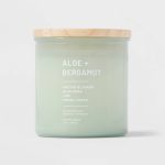 Project 62 4" Aloe & Bergamot Lidded Glass Jar 3-Wick Wellness Candle - 14.5 oz