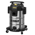 DeWalt DXV08S 8 Gallon Wet/Dry Vacuum, 4 Peak HP Shop Vacuum, Stainless Steel Tank, Silver