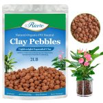 Riare 2 lbs Organic Expanded Clay Pebbles for Plants- 4mm-16mm Natural Leca Balls Lightweight Hydroponic Clay Pebbles aggregate for Indoor Plants,