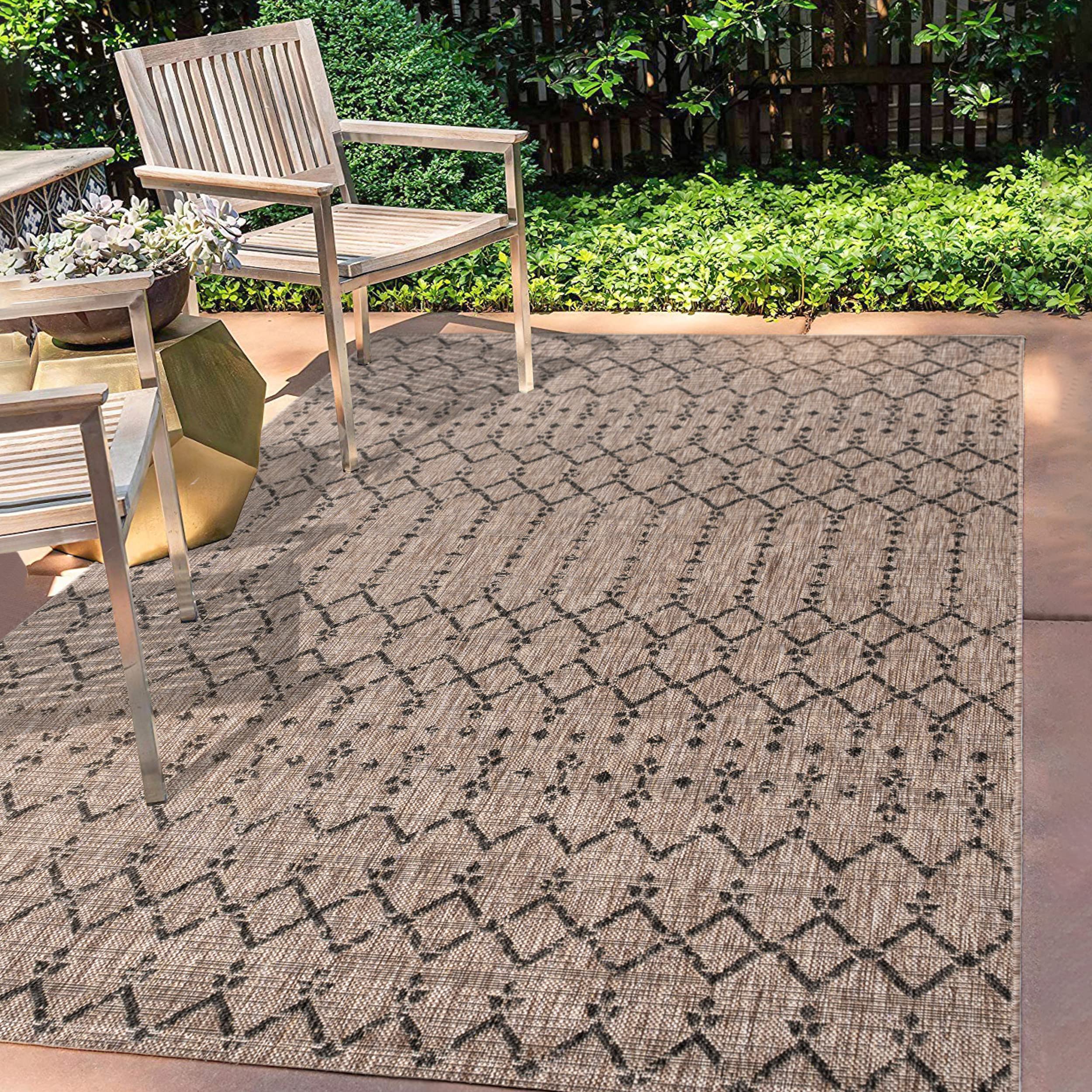 8c680f36a665d428c84c6e8afd9c1fd5c442bd627b36bb6a6eb2d2d626af5f31.jpg JONATHAN Y Moroccan Geometric Textured Weave Indoor Outdoor Area r.u.g - Image 1