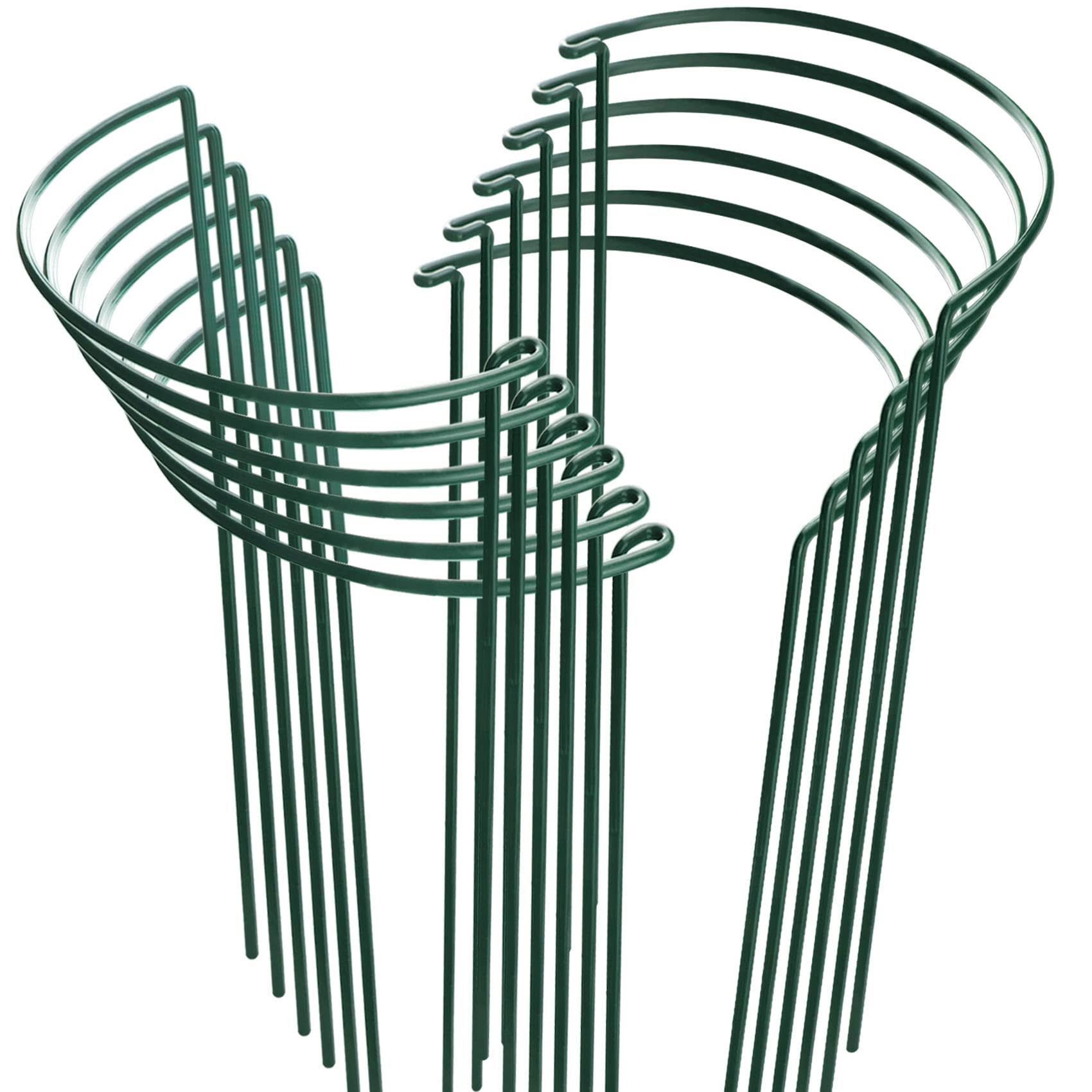8caf51d8833da3e1e1e77d9d8682505020645f5f44fbdc2dff732605c6d06006.jpg HiGift 12 Pack Plant Stakes for Indoor Plants, Metal Garden Peony Support Cages, Outdoor Plant Supports Ring Prop, Large Plant Stake for Hydrangea - Image 1