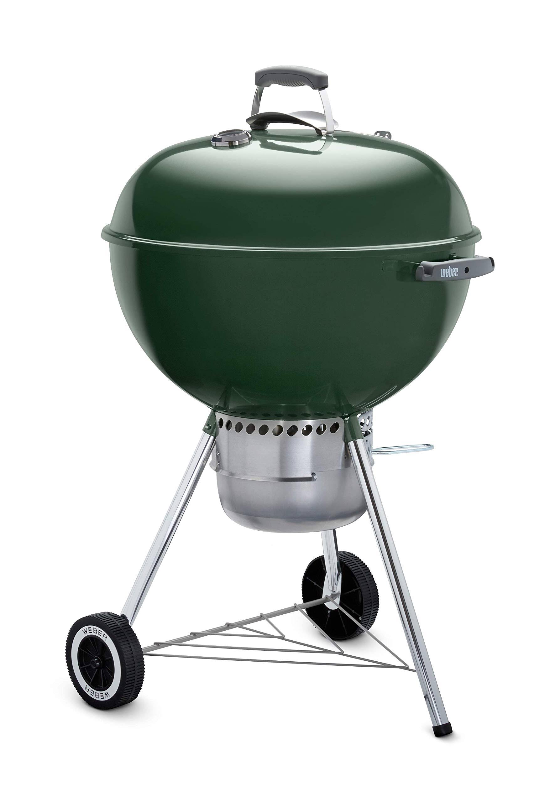 8cc250960a61066d17b7cecaca13a266d65dacf91d728242281c6c6e69abc935.jpg Weber Original Kettle Premium 22" Charcoal Grill - Green - Image 1