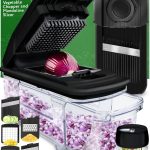 Fullstar All-in-1 Vegetable Chopper, Mandoline Slicer & Cheese Grater - Multi Blade French Fry Cutter & Veggie Dicer - Includes Bonus Handheld