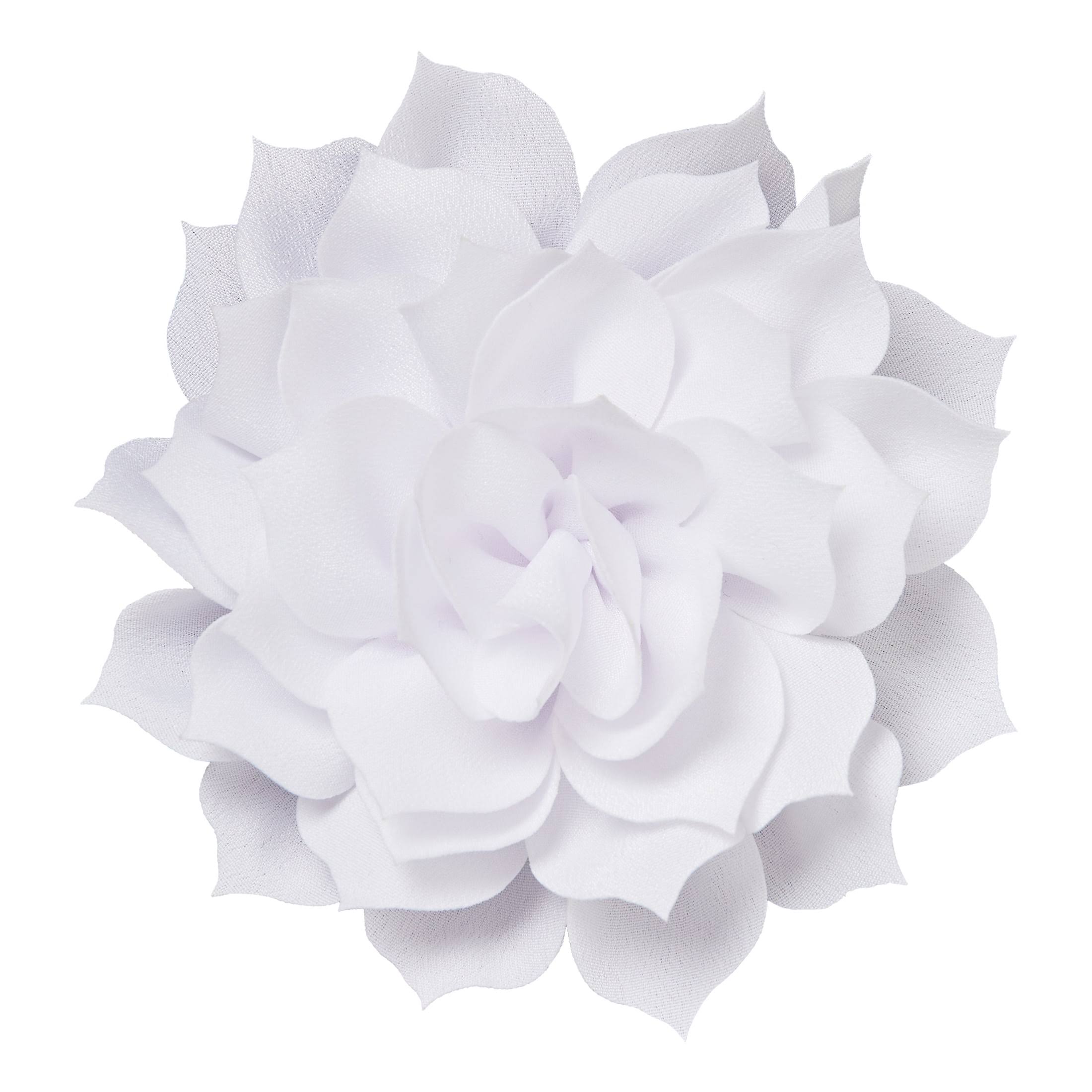 8ccb07f9e2fce5c60c2946f61e600d29686fd9b88ffbe8b8791d14d7433a3d1b.jpg Offray Sewing & Crafting Projects Accessories Lotus Flower - White - 4.5 in - Image 1
