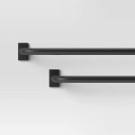36"-66" Blackout Rectangle Curtain Rod Black - Threshold