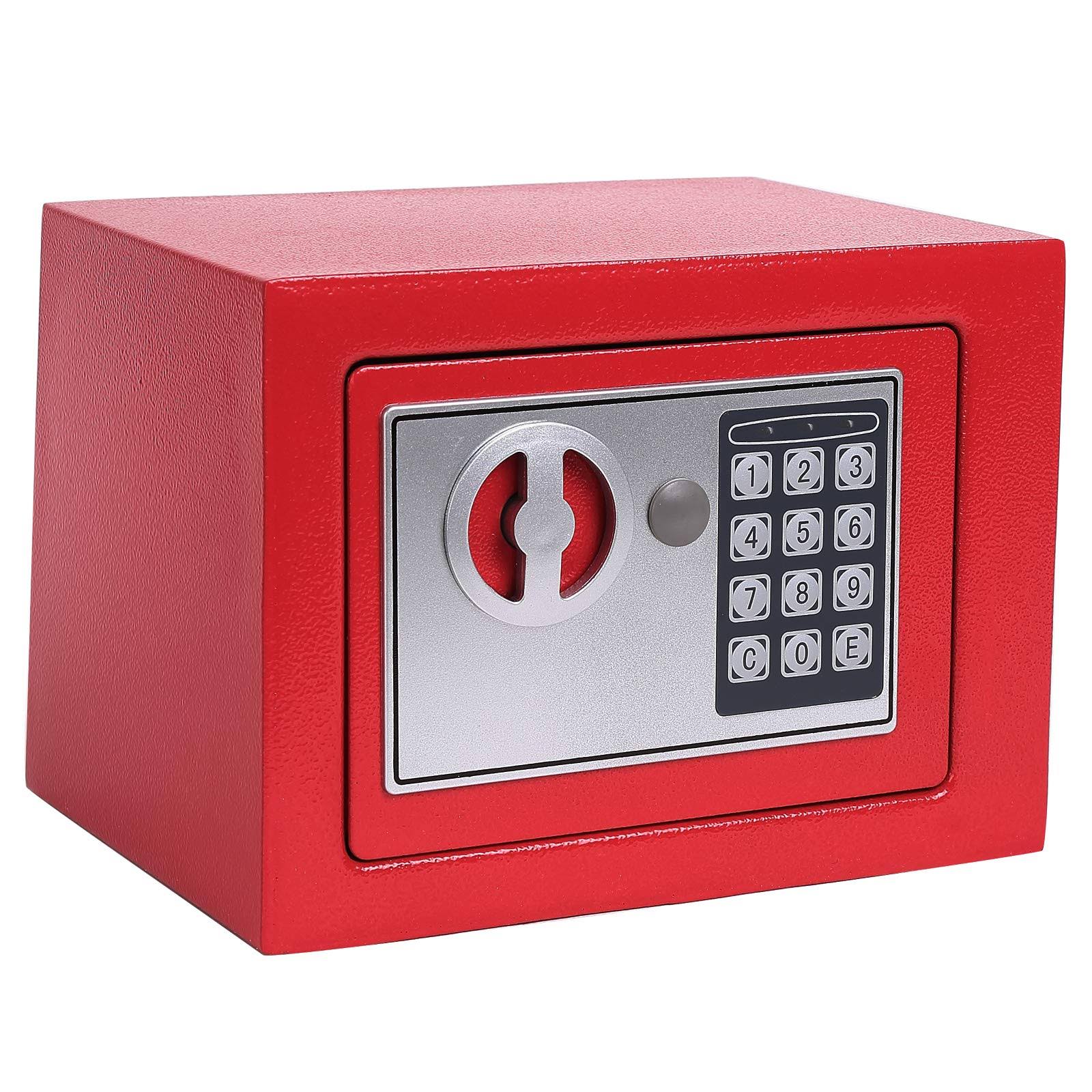 8d064ea6e3955d0271d90b3eb8d0632f98fbff314748b0df5d793754869361aa.jpg Heroecol Key and Electronic Security Safe Box Digital Deposit Box for Home Office Hotel Business Lock Box for Cash Jewelry Stora - Image 1