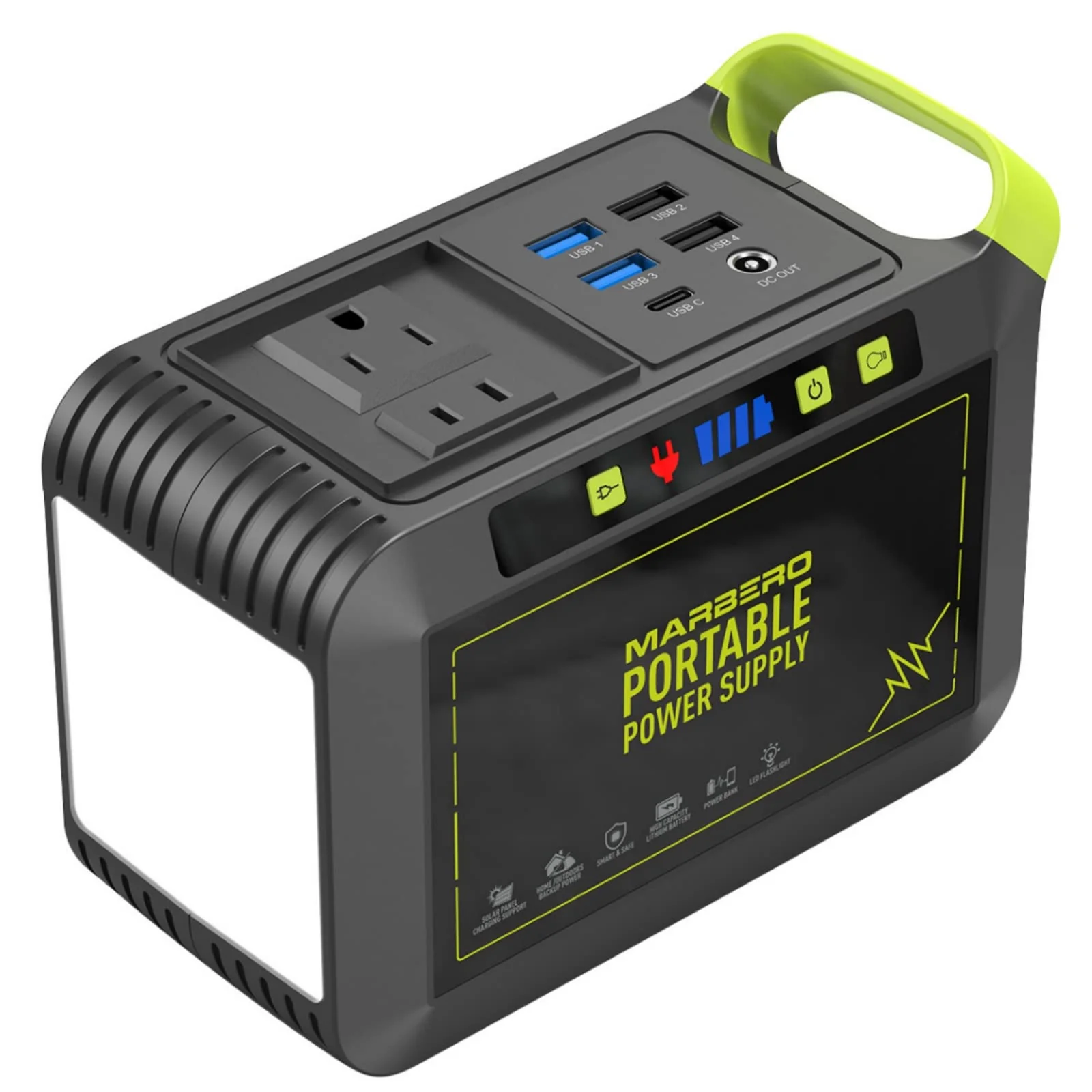 8d09662c5eabd2e01bf629ec581f404c9f3dd9ce1eccdc5eaa356702c05a7fc2.webp MARBERO 88Wh Portable Power Station 24000mAh Camping Solar Generator - Image 1