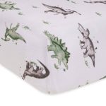 Burt's Bees Baby Happy Herbivores Organic Cotton Crib Sheet in Cloud