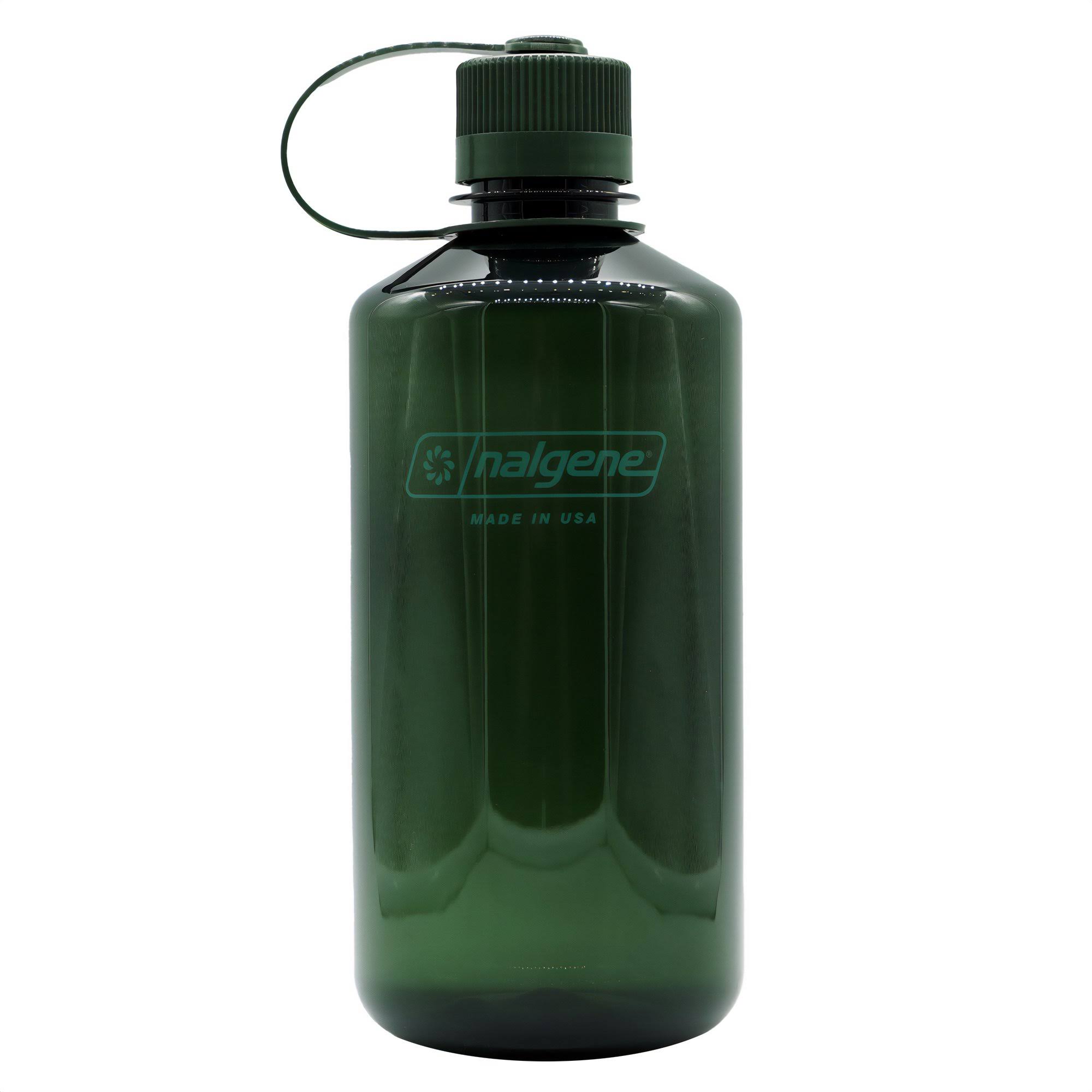 8d1b844408c5ae5a574caa73bfb61b0730ded9f6dcf1e45bf4ab68d8ec5a77de.jpg Nalgene 32 oz Narrow Mouth Sustain Water Bottle Jade - Image 1