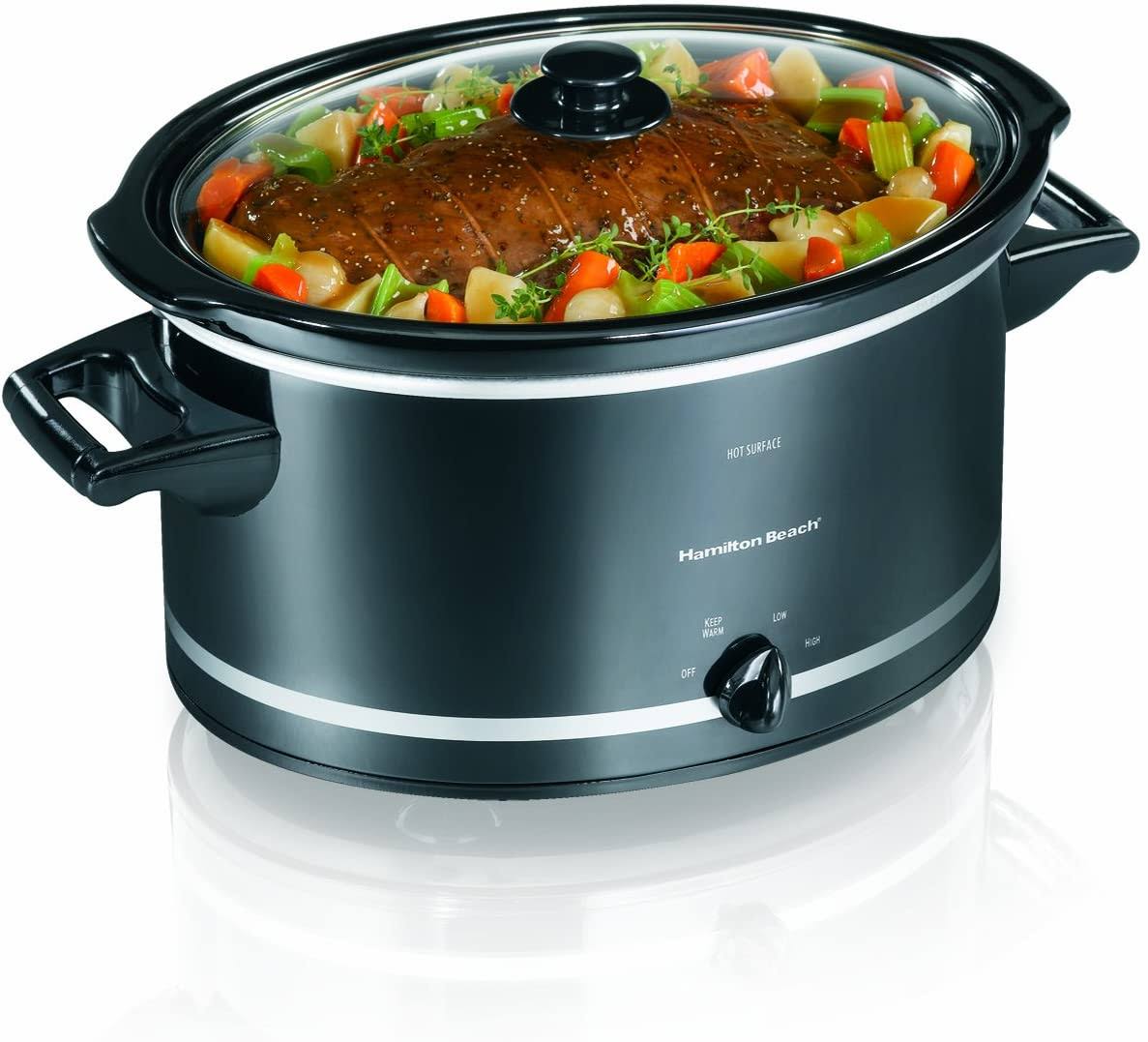 8d2128211731f98723732d05e7a78503564fdd9325914a929baac50ab412fde9.jpg Hamilton Beach (33182a) Slow Cooker, 8 Quart - Image 1