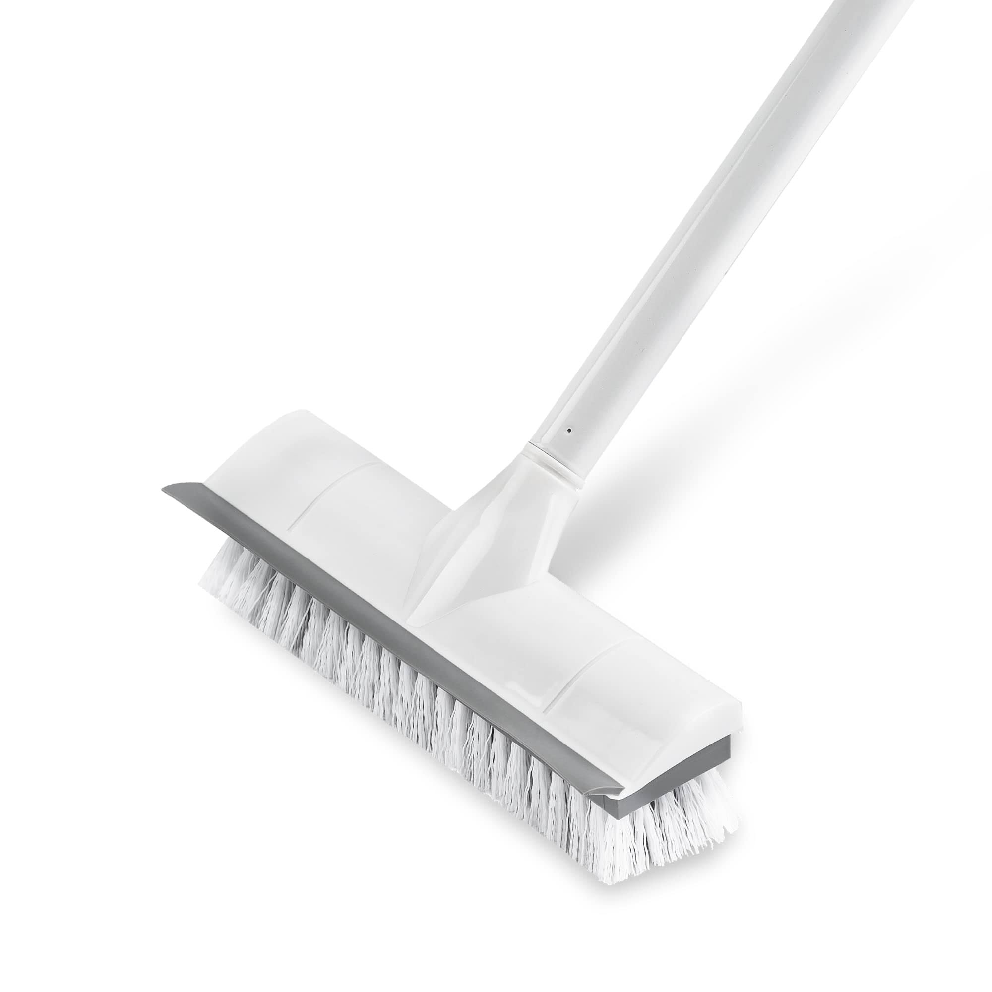 8d35d8115c3e53218c4003d9a2de836245121aa0876fba8ce8b826b460e36c9b.jpg boomjoy Floor Scrub Brush with Long Handle -50" Stiff Brush 2 in 1 Scrape and Brush Tub and Tile Brush for Cleaning Bathroom Patio Kitchen Wall - Image 1