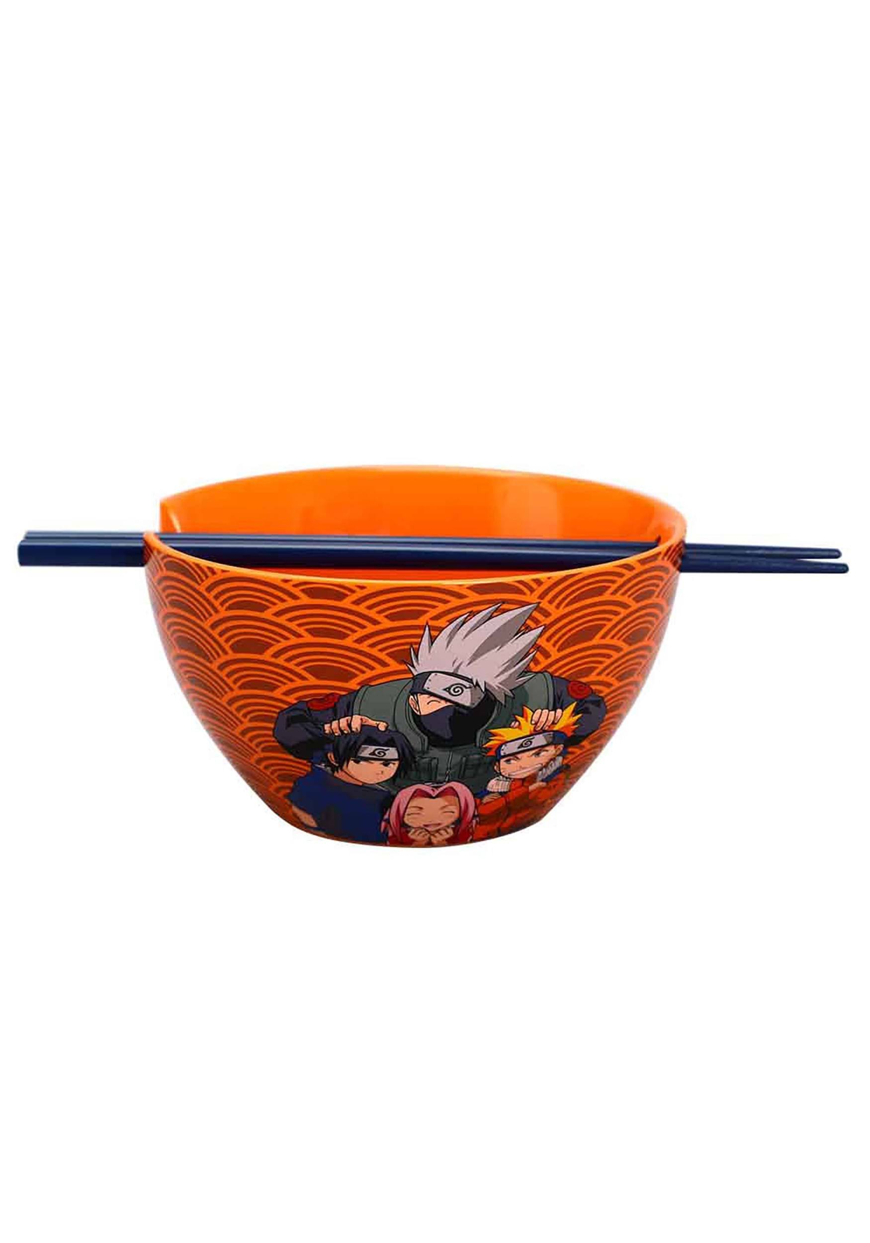 8d37fca192cb120fc49a155da0dce6a5817a2a3dd0f7a7b4c0db19ab64d57443.jpg Bioworld Naruto Ceramic Ramen Bowl with Chopsticks - Image 1