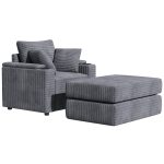 AECOJOY Chaise Lounge Chair Indoor, Oversized Sleeper Chair with Ottoman, Comfy Reading Sofa Armchair