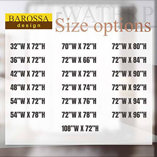 8d4d81c84cc04aec5e3f54ac1c38808f16f729d690f1e0d427096b05e048d3b0.jpg Barossa Design Waterproof Fabric Shower Curtain or Liner Microfiber - Soft Cloth & Hotel Quality, Machine Washable White Shower Curtain Liner for Bath - Image 1