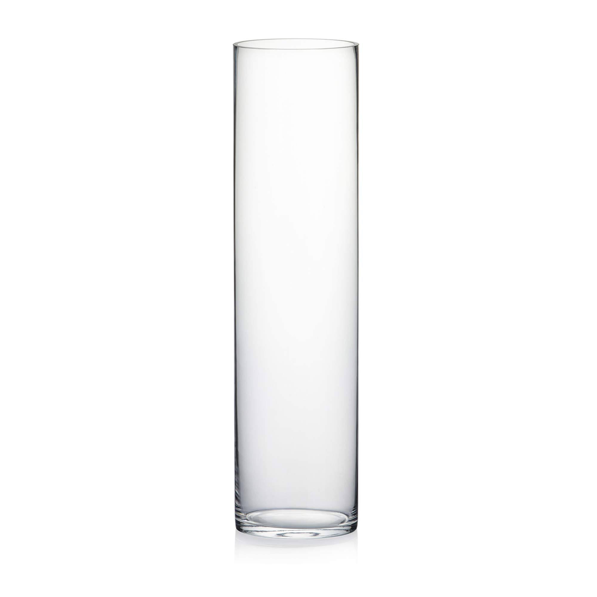 8d6212722f2876ed73b76e0f2f15d951e27aca2ec6e6896b74921b64f39ff3a2.jpg 6 Pcs - 6" x 24" Tall Cylinder Glass Vase Clear - Image 1