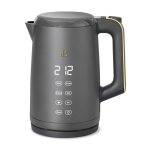 Beautiful 1.7 Liter One Touch Electric Kettle Oyster Grey by Drew Barrymore