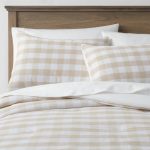 King Yarn-Dyed Gingham Comforter & Sham Set Khaki - Threshold