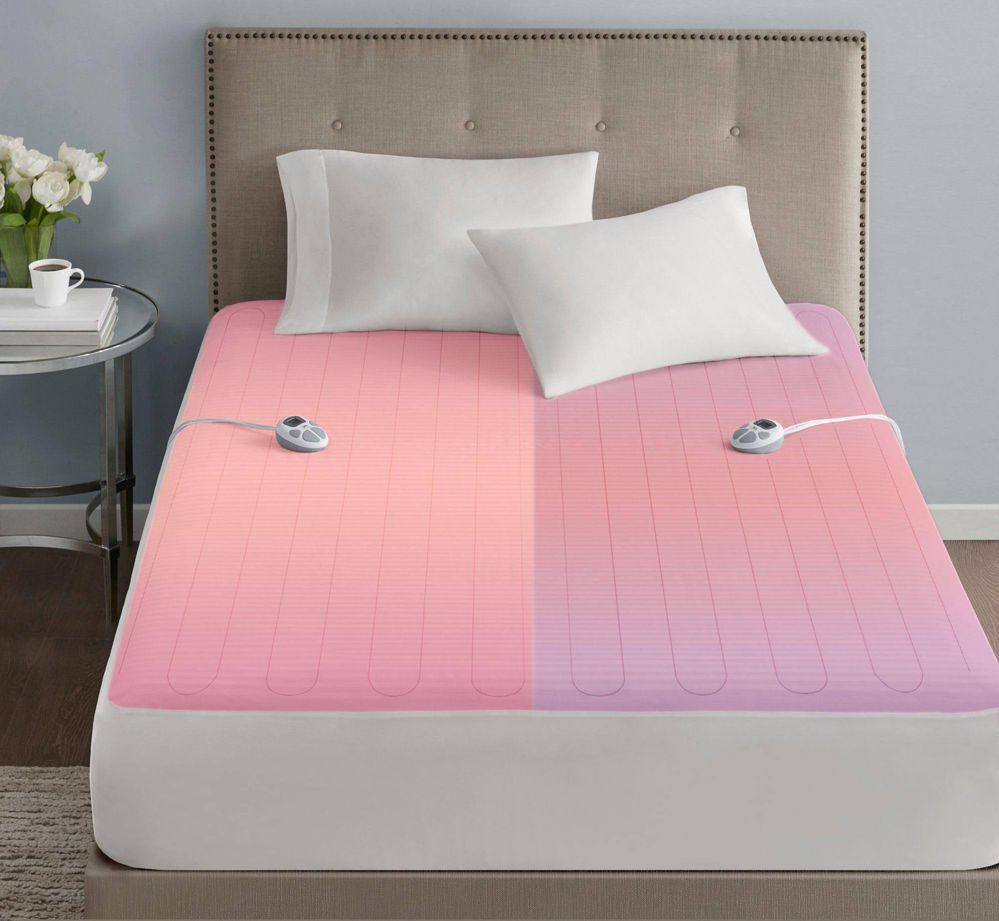 8d9232acf1b98c84b3488775c045e405993fba4a2ff49791d48d818f0efa6908.jpg Serta Waterproof Mattress Pad-Cotton Blend Electric Bed Warmer with 10 Heat Set - Image 1