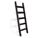 Hallops Blanket Ladder 5 ft. Premium Wood Rustic Decorative Quilt Ladder. Black Vintage Wooden Decor. Blankets Holder Rack