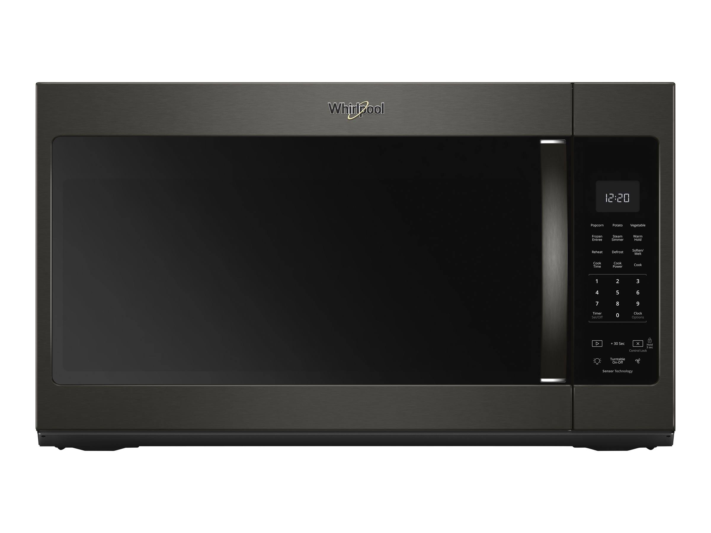 8dc43e81fbdf314014a7916aed935e405dbabdc9ff946b6ee7e669aa163779df.jpg Whirlpool 1.9 Cu. ft. Over-The-Range Microwave with Sensor Cooking Black - Image 1