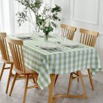 maxmill Checkered Rectangular Tablecloth Water Resistance Antiwrinkle Spillproof Heavy Weight Soft Gingham Plaid Table Cloth for Buffet Banquet