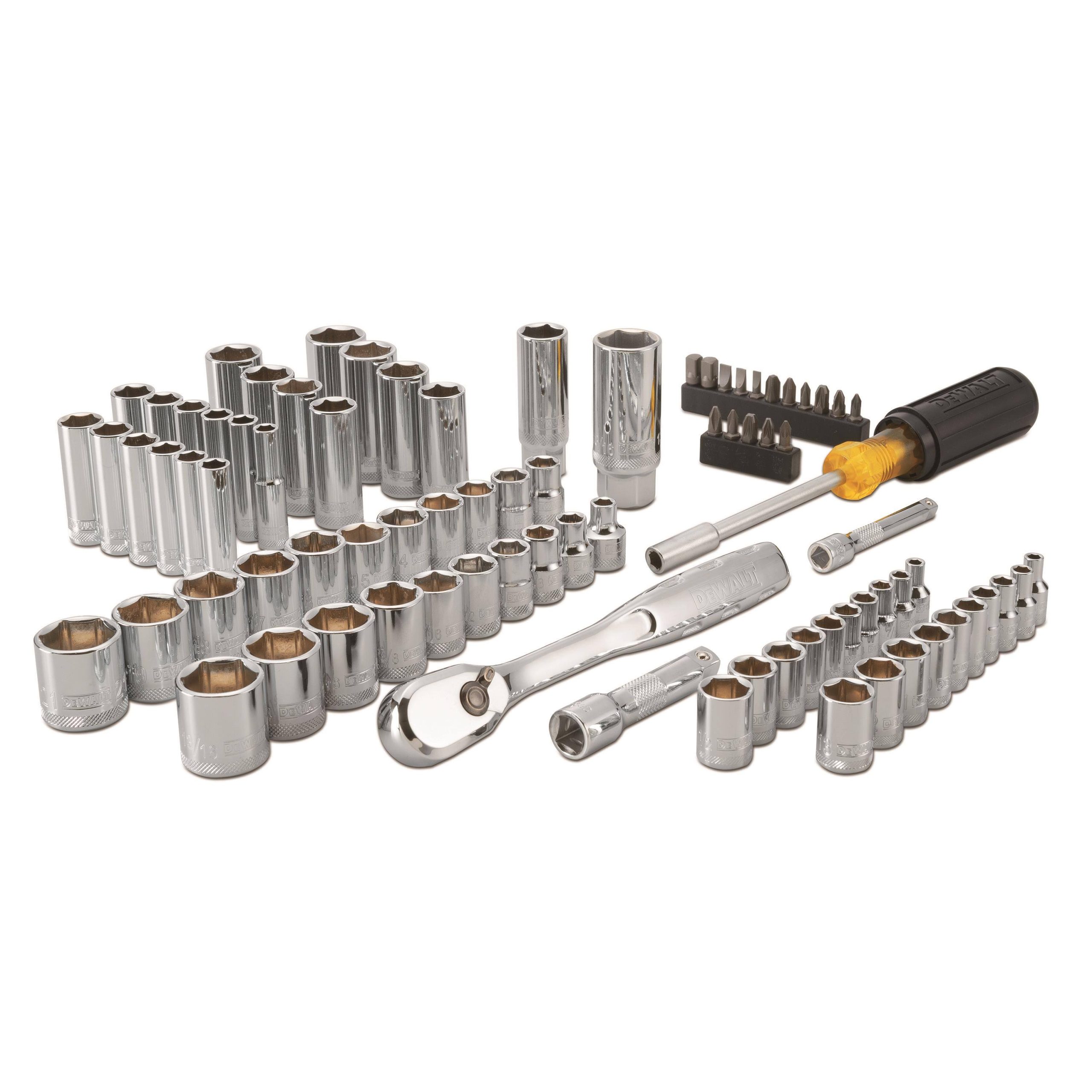 8e0237a187ffcda9cf1e327712c3dc79a03c2dc623be66f0091f6477b0b5695c.jpg DeWalt DWMT81531 84 Piece Mechanics Tool Set - Image 1