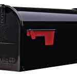 Gibraltar Mailboxes T1S00B00 Classic Medium, Steel, Post Mount Mailbox, Black