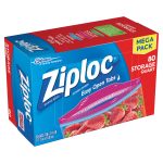 Ziploc Storage Bags, Quart - 80 count